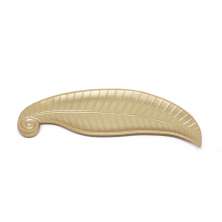 Bandeja Decorativa de Madeira Folha Dourado 2x35x13 cm - D'Rossi