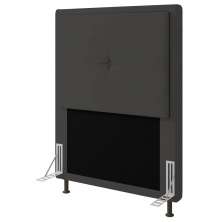 Cabeceira Ametista Para Cama Box Solteiro 90 cm Suede Grafite - D'Rossi