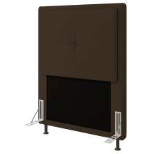 Cabeceira Ametista Para Cama Box Solteiro 90 cm Suede Marrom - D'Rossi