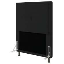 Cabeceira Ametista Para Cama Box Solteiro 90 cm Suede Preto - D'Rossi