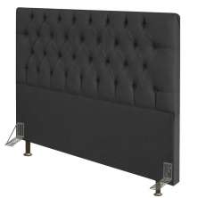 Cabeceira Diamante Para Cama Box Casal 140 cm Linho Grafite - D'Rossi