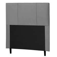 Cabeceira Donna Para Cama Box Solteiro 90 cm Suede Cinza - D'Rossi