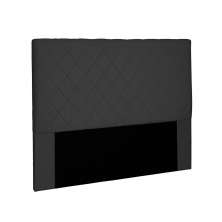 Cabeceira Dubai Para Cama Box Solteiro 90 cm Suede Preto - D'Rossi