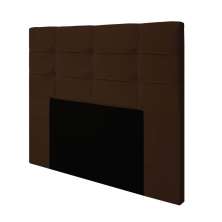 Cabeceira Esmeralda Para Cama Box Casal 140 cm Veludo Marrom - D'Rossi