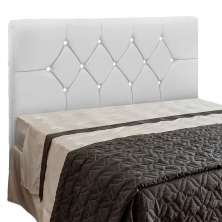 Cabeceira França para Cama Box Solteiro 90 cm Corino Branco D'Rossi