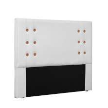 Cabeceira Gênova Para Cama Box Solteiro 90 cm Corino Branco - D'Rossi