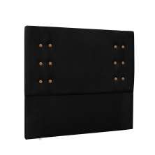 Cabeceira Gênova Para Cama Box Solteiro 90 cm Suede Preto - D'Rossi