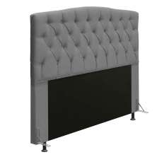 Cabeceira Greta Para Cama Box Casal 140 cm Linho Cinza - D'Rossi
