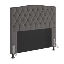 Cabeceira Greta Para Cama Box Queen 160 cm Suede Grafite - D'Rossi