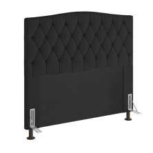 Cabeceira Greta Para Cama Box Queen 160 cm Suede Preto - D'Rossi