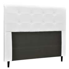 Cabeceira Luna Para Cama Box Casal 140 cm Corino Branco - D'Rossi
