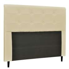Cabeceira Luna Para Cama Box Queen 160 cm Corino Bege - D'Rossi