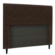 Cabeceira Luna Para Cama Box Queen 160 cm Corino Marrom - D'Rossi