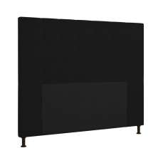 Cabeceira Malibu Para Cama Box Casal 140 cm Corino Preto- D'Rossi