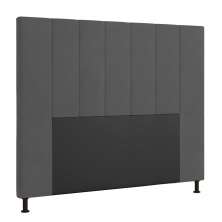Cabeceira Malibu Para Cama Box Casal 140 cm Suede Grafite - D'Rossi