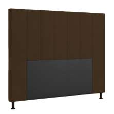 Cabeceira Malibu Para Cama Box Casal 140 cm Suede Marrom - D'Rossi