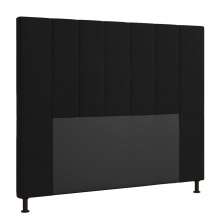 Cabeceira Malibu Para Cama Box Casal 140 cm Suede Preto - D'Rossi