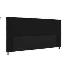 Cabeceira Malibu Para Cama Box King 195 cm Corino Preto - D'Rossi