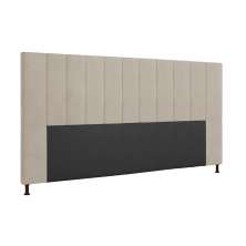 Cabeceira Malibu Para Cama Box King 195 cm Suede Bege - D'Rossi