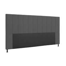 Cabeceira Malibu Para Cama Box King 195 cm Suede Grafite - D'Rossi