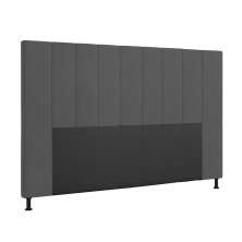 Cabeceira Malibu Para Cama Box Queen 160 cm Suede Grafite - D'Rossi