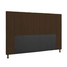 Cabeceira Malibu Para Cama Box Queen 160 cm Suede Marrom - D'Rossi