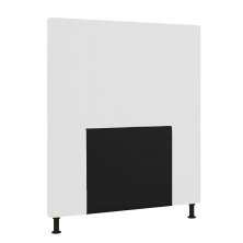 Cabeceira Malibu Para Cama Box Solteiro 90 cm Corino Branco - D'Rossi