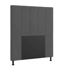 Cabeceira Malibu Para Cama Box Solteiro 90 cm Suede Grafite - D'Rossi