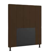 Cabeceira Malibu Para Cama Box Solteiro 90 cm Suede Marrom - D'Rossi