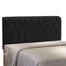 Cabeceira Miami Cama Box Solteiro 100 cm Suede Preto D'Rossi