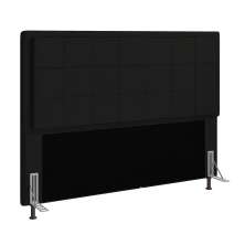 Cabeceira Onix Para Cama Box Casal 140 cm Suede Preto - D'Rossi