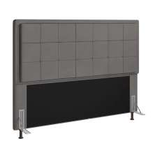 Cabeceira Onix Para Cama Box Queen 160 cm Suede Grafite - D'Rossi