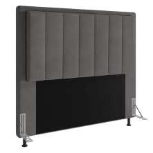 Cabeceira Opala Para Cama Box Casal 140 cm Suede Grafite - D'Rossi