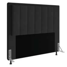 Cabeceira Opala Para Cama Box Casal 140 cm Suede Preto - D'Rossi