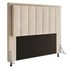 Cabeceira Opala Para Cama Box Queen 160 cm Suede Bege - D'Rossi