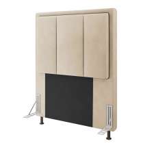 Cabeceira Opala Para Cama Box Solteiro 90 cm Suede Bege - D'Rossi