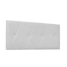 Cabeceira Painel Aquilla Para Cama Box King 195 cm Corino Branco - D'Rossi