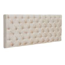Cabeceira Painel Cristal para Cama Box Casal 1,40 m Suede Bege - D'Rossi