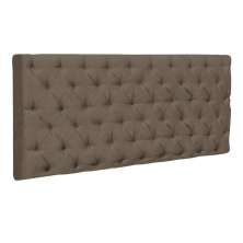 Cabeceira Painel Cristal para Cama Box Solteiro 1,00 m Suede Marrom Rato - D'Rossi