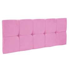 Cabeceira Painel Nina para Cama Box Casal 160 cm Suede Rosa Bebê D'Rossi