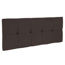 Cabeceira Painel Nina para Cama Box Solteiro 100 cm Suede Marrom D'Rossi