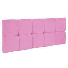 Cabeceira Painel Nina para Cama Box Solteiro 90 cm Suede Rosa Bebê D'Rossi