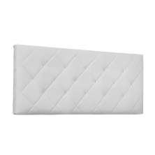 Cabeceira Painel Tânia Para Cama Box Solteiro 90 cm Corino Branco - D'Rossi