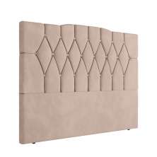 Cabeceira Para Cama Box Solteiro 90 cm Amanda Veludo Bege I02 - D'Rossi