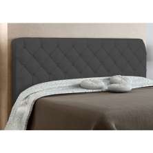 Cabeceira Paris Cama Box Casal 140 cm Suede Grafite - D'Rossi