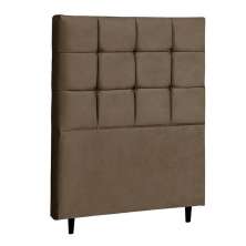Cabeceira Parma Para Cama Box Solteiro 90 cm Suede Marrom  - D'Rossi