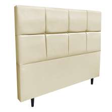 Cabeceira Roma para Cama Box Casal 140 cm Corino Bege - D'Rossi