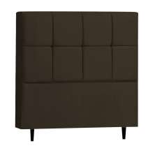 Cabeceira Roma para Cama Box Casal 140 cm Suede Marrom - D'Rossi