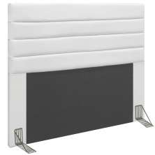 Cabeceira Rubi Para Cama Box Casal 140 cm Corino Branco - D'Rossi