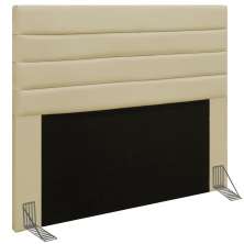 Cabeceira Rubi Para Cama Box Queen 160 cm Corino Bege - D'Rossi